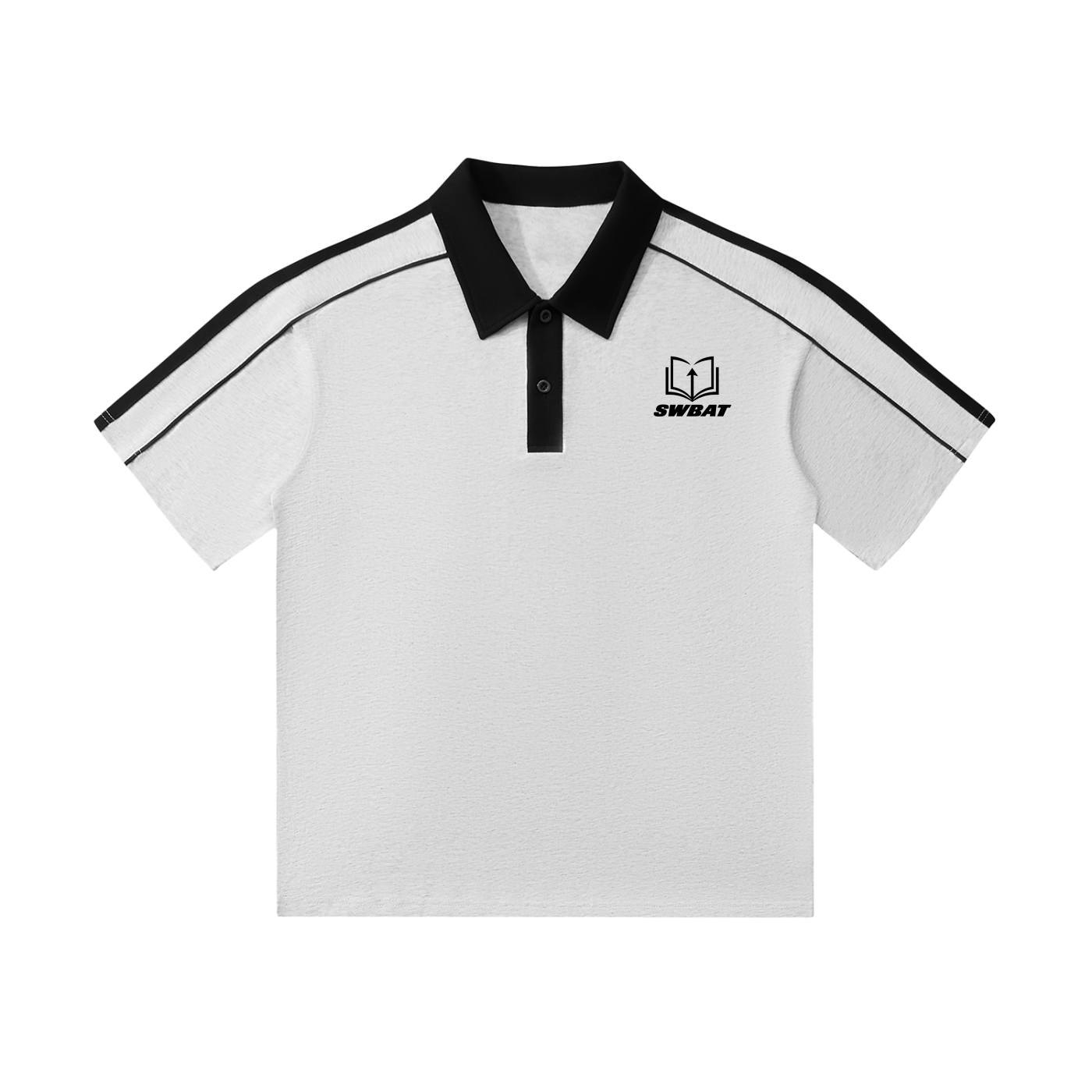 Contrast Collar Short-Sleeve Polo Shirt