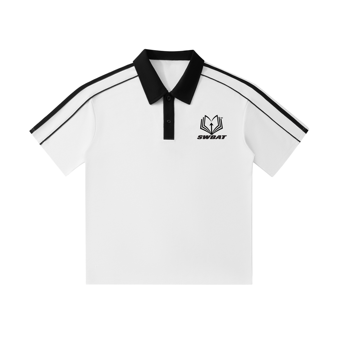 Contrast Collar Short-Sleeve Polo Shirt