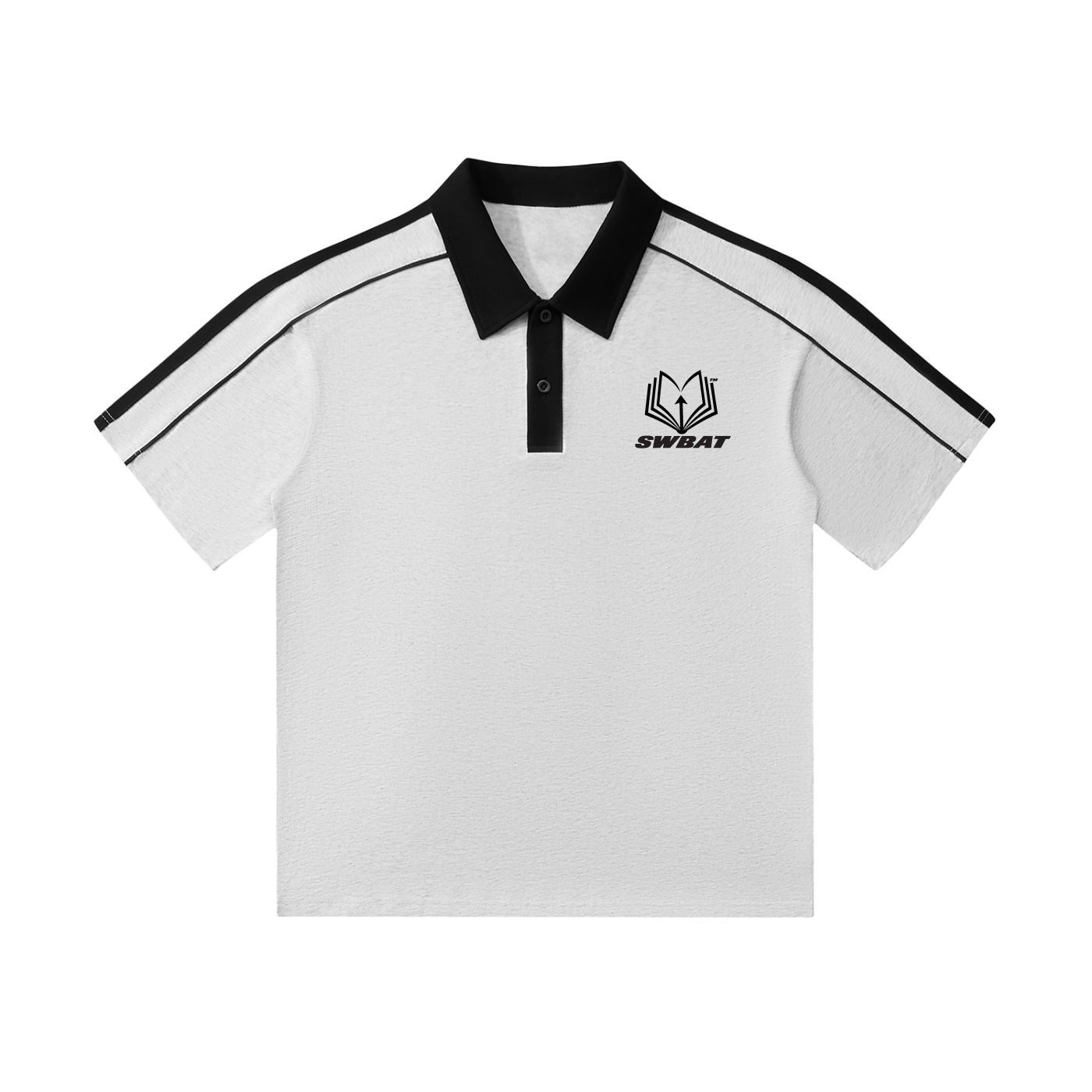 Contrast Collar Short-Sleeve Polo Shirt